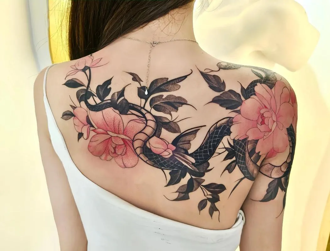 Chinese Flower Tattoo